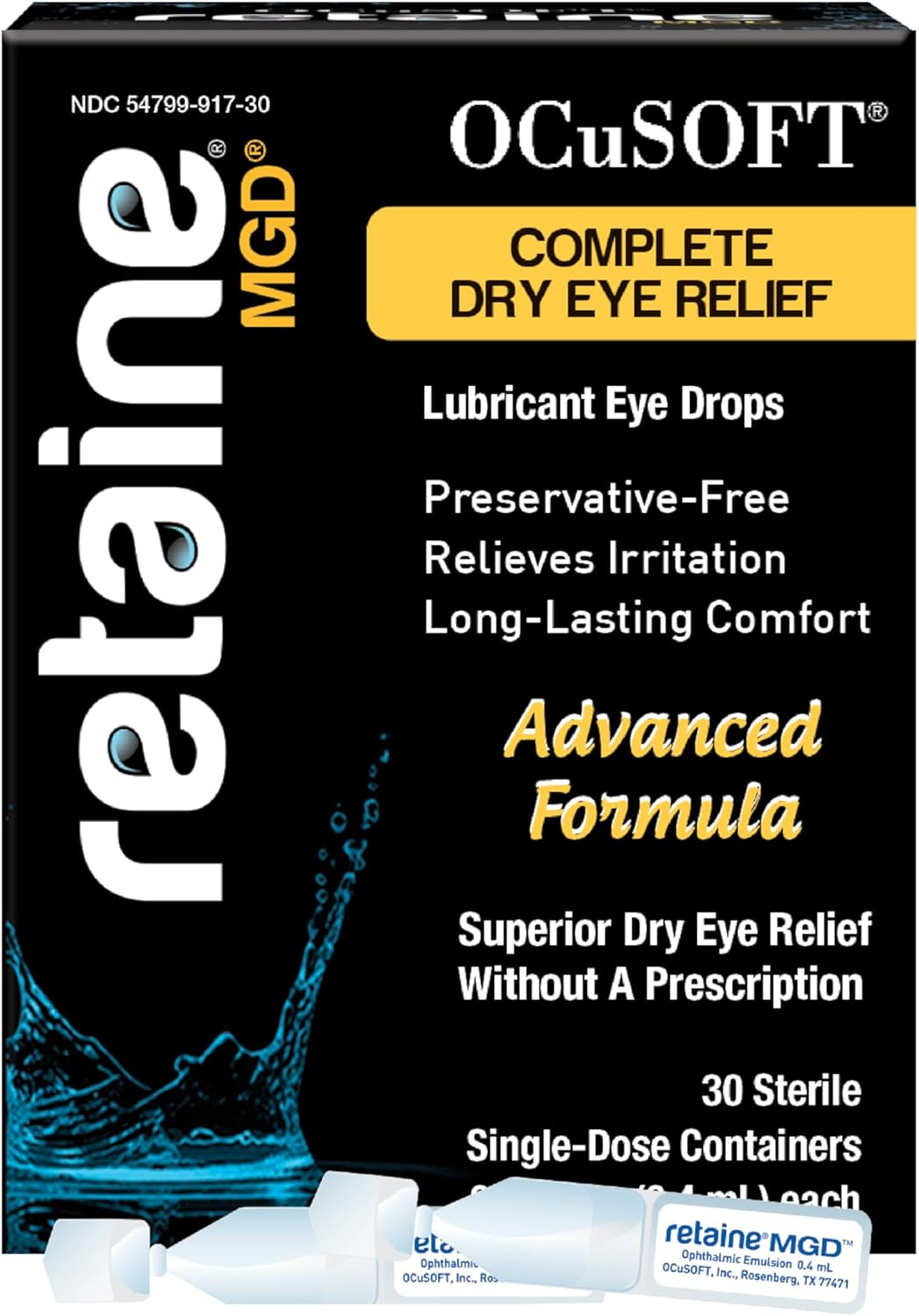OCuSOFT Retaine MGD Ophthalmic Emulsion - 0.01 Fl Oz (30-pack)