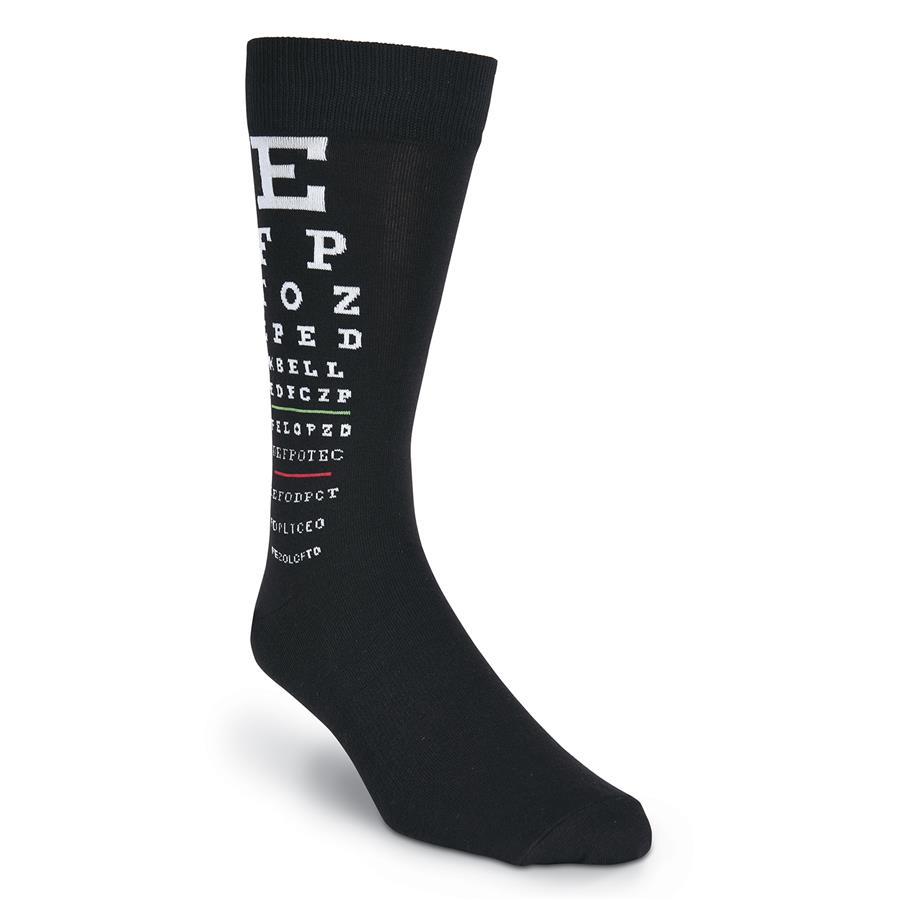K. Bell Men's Eye Chart Crew Socks