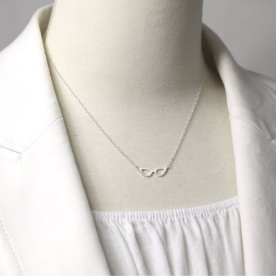 Cat Eye Glasses Pendant Necklace