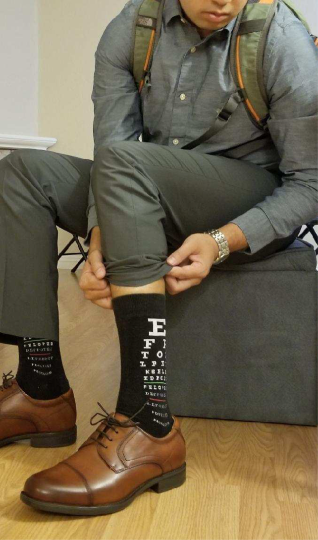 Eye Chart Dress Socks