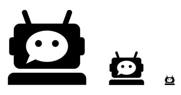 Chat bot 3 Sizes courtesy:https://www.creativeworkline.at/2016/07/chatbot-icon/