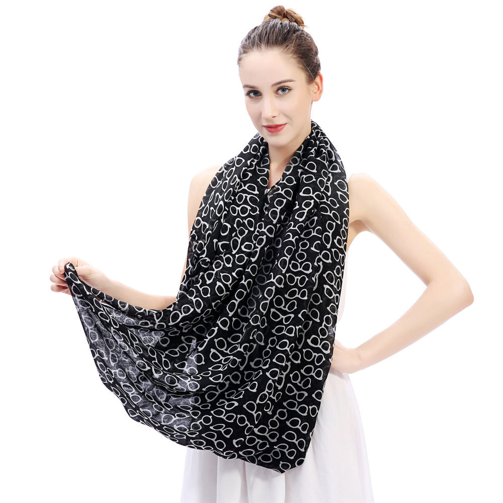 Infinity Scarf  Glasses Print