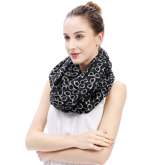 Infinity Scarf  Glasses Print