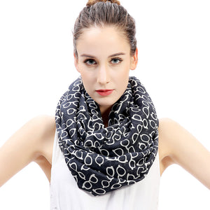 Infinity Scarf  Glasses Print