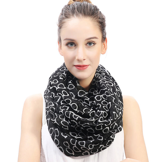 Infinity Scarf  Glasses Print