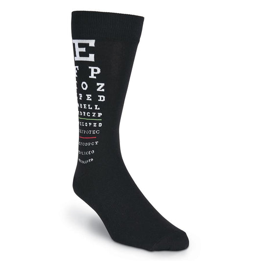 K. Bell Men's Eye Chart Crew Socks