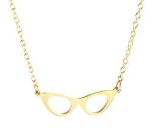 Cat Eye Glasses Pendant Necklace