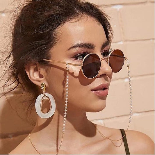Eye glasses necklace - Small Pearls Chain