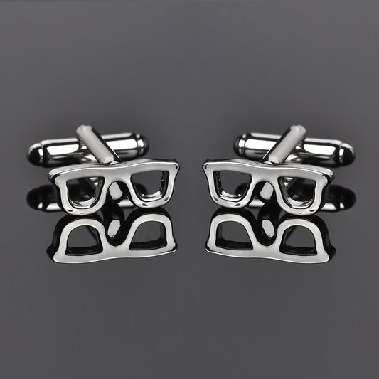 Eye Glasses French Cuff Links