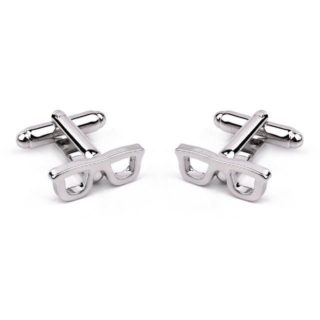 Eye Glasses French Cuff Links