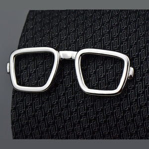 Square Frame Eye Glasses Tie Clip